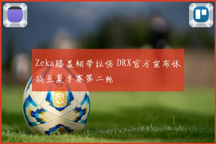 Zeka膝盖韧带拉伤 DRX官方宣布休战至夏季赛第二轮